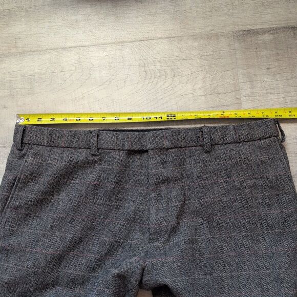 MOSS BROS Dress Pants Houndstooth Plaid Savoy Taylors Guild Slim Fit 40IN - Picture 6 of 8